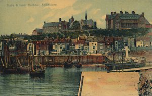 Stade & Inner Harbour, Folkestone, 1800-luvun loppu - 1900-luvun alku tekijältä Unbekannt