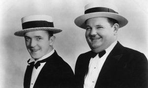 Stan Laurel 1890-1965 ja Oliver Hardy 1892-1957, 1900-luku tekijältä Unbekannt