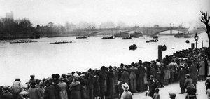 Oxfordin ja Cambridgen venekilpailun alku, Lontoo, 1926-1927 tekijältä Unbekannt