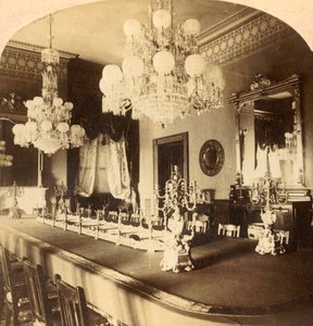 State Dining Room, Presidents Mansion, Washington, D.C., U.S.A., c1900. tekijältä Unbekannt