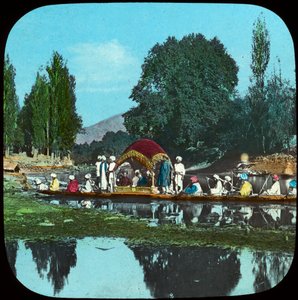 Valtion proomu Apple Tree -kanavalla, Intia, 1800-luvun lopulla tai 1900-luvun alussa tekijältä Unbekannt