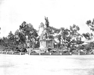 Kolumbuksen patsas Paseolla, Mexico City, Meksiko, n. 1900. tekijältä Unbekannt