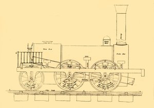 Stephensons 1833 Veturi, 1887. tekijältä Unbekannt