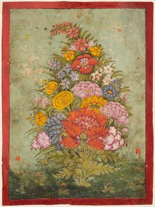 Asetelma: Ruohosta nouseva kukkakimppu, n. 1750.