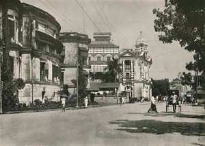 Strand Road, Rangoon. - Posti, Imperial Bank of India. Custom House etäisyydellä, 1900. tekijältä Unbekannt