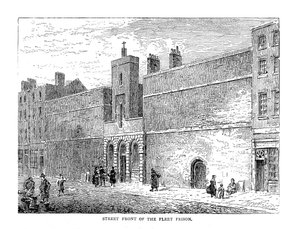Fleetin vankilan Street Front, 1878 tekijältä Unbekannt