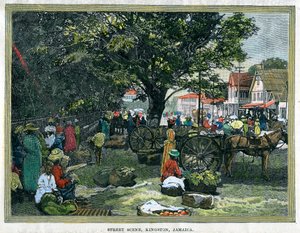 Katukuvaus, Kingston, Jamaika, 1880 tekijältä Unbekannt