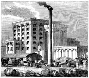 Sokerinjalostamo, Southampton, Englanti, joka avattiin vuonna 1851 tekijältä Unbekannt