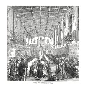 Illallinen Christs Hospitalissa, 1878 tekijältä Unbekannt