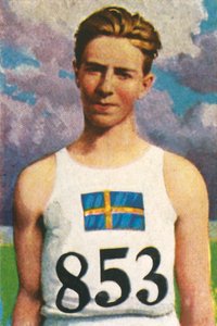 Ruotsalainen keihäänheittäjä Erik Lundquist, 1928. tekijältä Unbekannt