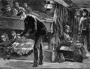 Sairaan irlantilaisen siirtolaisen pulssin mittaaminen laivalla, 1840-luku c1890 tekijältä Unbekannt