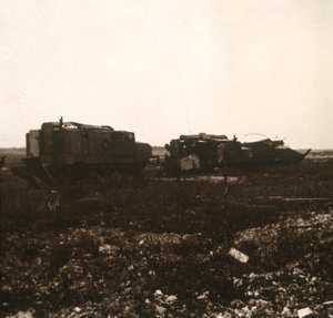Tanks, Juvincourt, Pohjois-Ranska, c1914-c1918 tekijältä Unbekannt