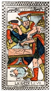 Jonglerin tai Mountebankin Tarot-kortti, Pariisin Tarot, 1500. tekijältä Unbekannt