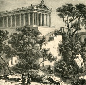 Poseidonin temppeli Kalaunassa, 1890. tekijältä Unbekannt