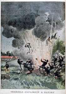Kauhea räjähdys Satoryssa, Ranskassa, 1902 tekijältä Unbekannt