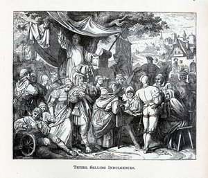 Tetzel Selling Indulgences, 1882 tekijältä Unbekannt