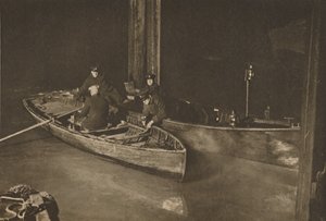 Thamesin poliisi yöpartiossa, joka vartioi joen turvallisuutta, vuodelta 1935. tekijältä Unbekannt