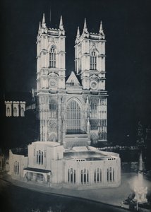 Abbey Church of St. Peter, Westminster, näyttää väliaikaisen lisärakennuksen, 1937 tekijältä Unbekannt