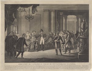 Napoleonin luopuminen Fontainebleaussa, 1814 tekijältä Unbekannt