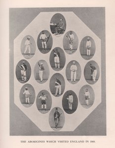 Aboriginaalit, jotka vierailivat Englannissa vuonna 1868, 1912. tekijältä Unbekannt