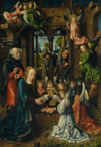 Kristus-lapsen palvonta, mahdollisesti 1496-1502. tekijältä Unbekannt