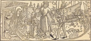 Maagien palvonta, luultavasti 1486. tekijältä Unbekannt
