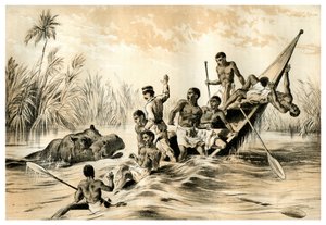 Seikkailu virtahevon kanssa, 1883 tekijältä Unbekannt
