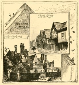 The Almshouses, Audley End ja Church Street, Saffron Walden, 1898. tekijältä Unbekannt
