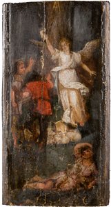 Enkeli ilmestyy paimenille, 1500-1600. tekijältä Unbekannt