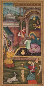 Anunciation, isä Jerome Xavierin espanjalaisen Mirat al-quds -julkaisusta, 1549-1617, 1602-1604. tekijältä Unbekannt