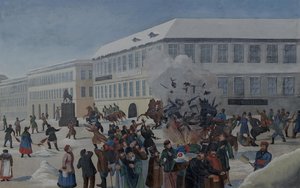 Aleksanteri II:n salamurha 13. maaliskuuta 1881 tekijältä Unbekannt