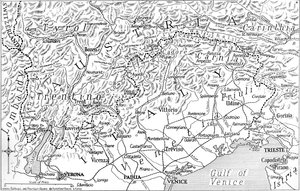 Italian Itävallan raja, 1915 tekijältä Unbekannt