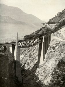 Baltschieder-viadukti Lotschbergin pääradalla..., 1935-36. tekijältä Unbekannt