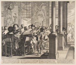 Tuhlaajapojan paluujuhla, n. 1636. tekijältä Unbekannt