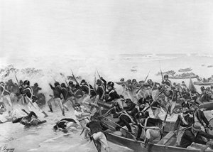 Aboukirin taistelu Egyptissä, 1801 tekijältä Unbekannt