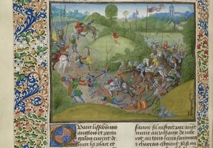 Aljubarrotan taistelu 14. elokuuta 1385, noin 1470-1475. tekijältä Unbekannt