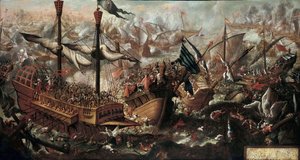Lepanton taistelu, 1600-luku tekijältä Unbekannt
