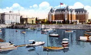 Belmont Building, Union Club and Empress Hotel, Victoria, British Columbia, Kanada, 1900-luku tekijältä Unbekannt