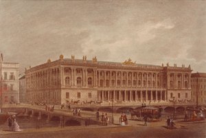 Berliinin pörssi Burgstrassella, 1860-luvun loppu - 1870-luvun alku tekijältä Unbekannt