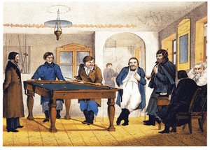 Biljardihuone, 1800-luvun alku. tekijältä Unbekannt