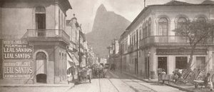 Muodikkaan Rua Sao Clementen Botafogo-pää. Corcovado etäisyydellä, 1914 tekijältä Unbekannt