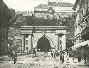 Budan linnan tunneli, Budapest, Itävalta-Unkari, 1895. tekijältä Unbekannt