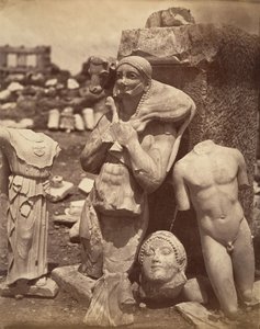 Vasikan kantaja ja Kritios-poika pian Akropoliin kaivauksen jälkeen, Danse..., n. 1865. tekijältä Unbekannt