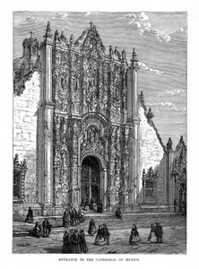 Katedraali, Mexico City, Meksiko, 1800-luku tekijältä Unbekannt