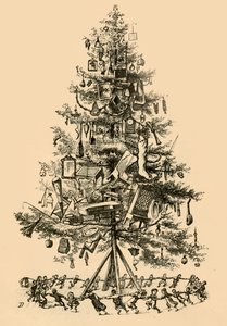 Lapset tanssivat gaylyä puun ympärillä, 1882. tekijältä Unbekannt