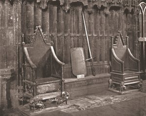 Coronation Chair Westminster Abbeyssa Lontoossa, 1894. tekijältä Unbekannt