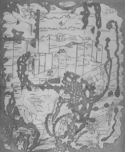Cottonianan tai anglosaksinen kartta MS Tib. BV, c995, 1903 tekijältä Unbekannt
