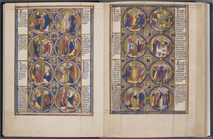 Luominen. Raamatun moralisoi Codex Vindobonensis 2554, noin 1250 tekijältä Unbekannt