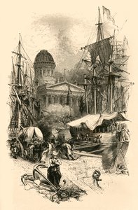 Custom House, Liverpool, 1800-luvun puoliväli. tekijältä Unbekannt
