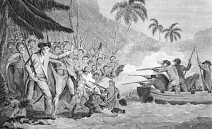 Kapteeni James Cookin kuolema 14. helmikuuta 1779 1784 tekijältä Unbekannt